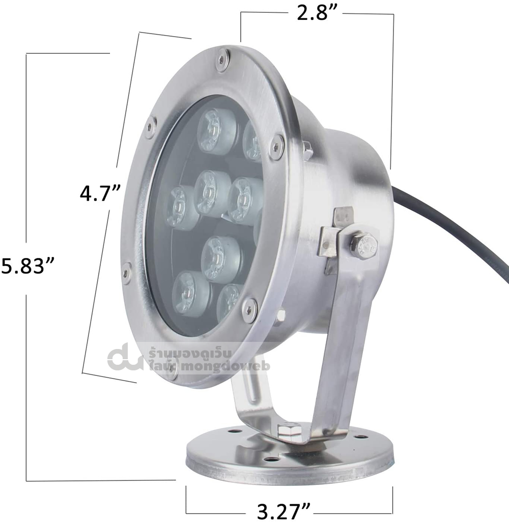 ไฟใต้น้ำ9วัตต์ LED Underwaterlight 9W RGB